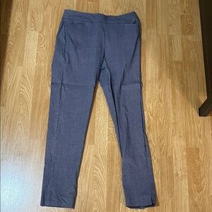 Chico's Navy and White Micro-Pattern Pants
